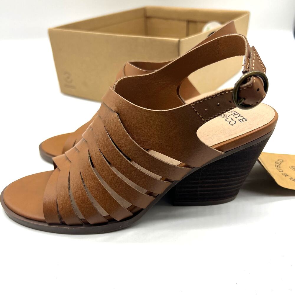 Frye and Co. Womens Galia Heeled Sandals Brown Tan Size 7M